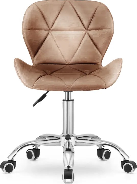 AKCIA Svetlo hnedé kancelárske kreslo AVOLA VELVET II. akosť