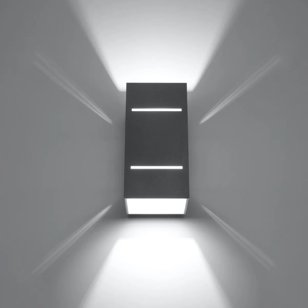 Nástenné svietidlo Blocco, 1x sivé kovové tienidlo