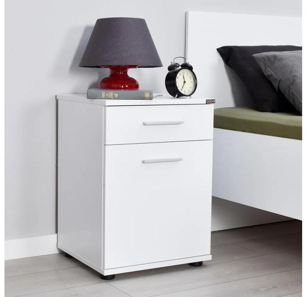 Adore Furniture Nočný stolík 57x40 cm biela AD0028