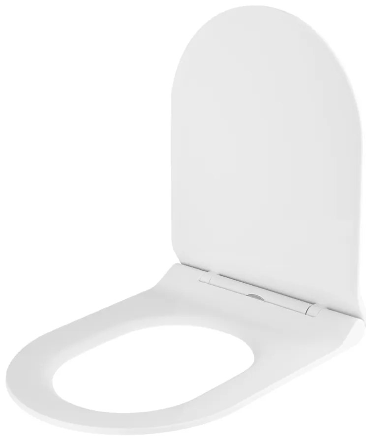 Gamma Verde D8, WC sedadlo 470x365 mm, polypropylén, SoftClose, EasyClean, biela lesklá, GMA-D8