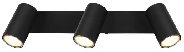 Globo 57911-3B - Bodové svietidlo ROBBY 3xGU10/35W/230V čierna