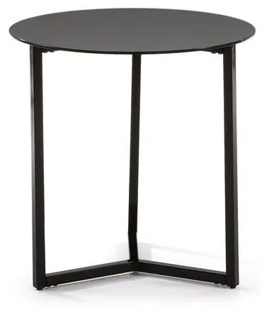 Čierny odkladací stolík La Forma Marae, ⌀ 50 cm