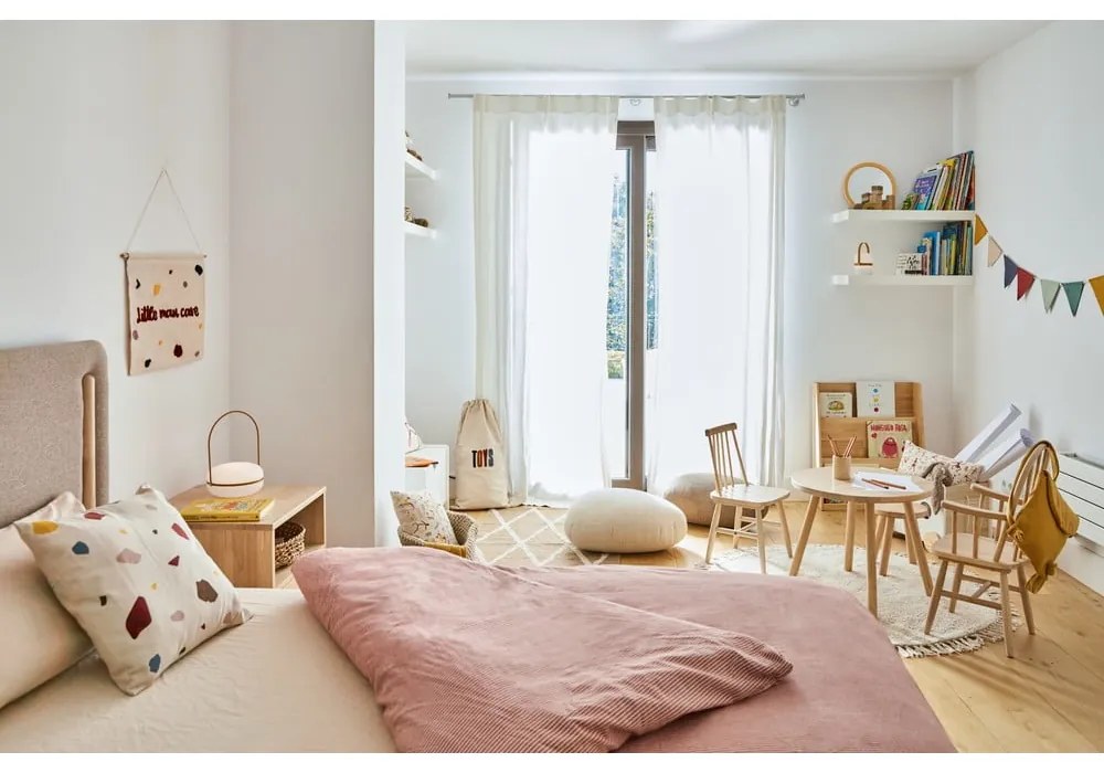 Detský stôl z kaučukového dreva Kave Home Dilcia, ø 55 cm