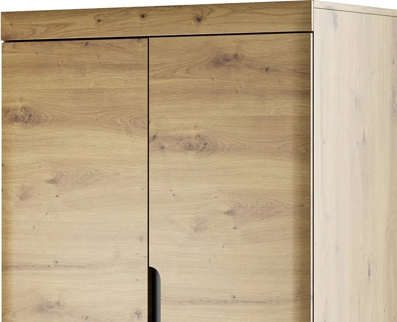 Šatníková skriňa Nordi, dub artisan