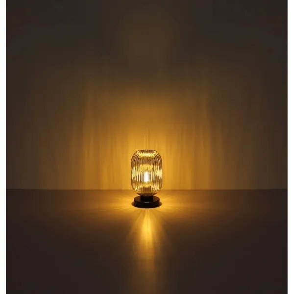 Globo 15469TS - Stolná lampa NORMY 1xE27/40W/230V šedá