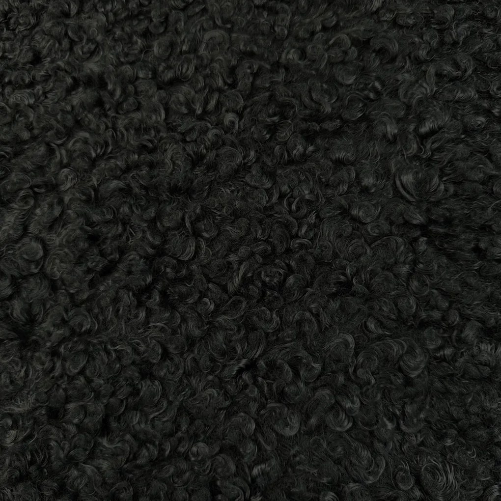 Metráž Kabátovina s vlnou Curly Boucle - Čierna