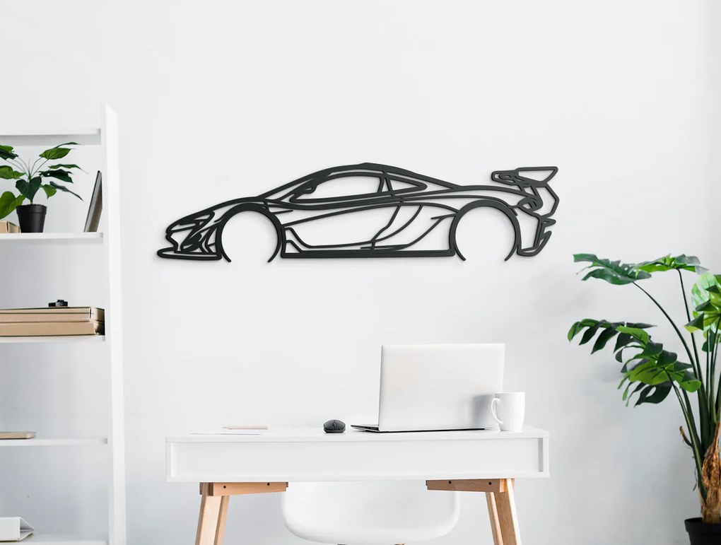 drevko Drevený obraz McLaren P1 GTR Rozmer obrazu: 21,5 x 86 cm, Farba dekorácie: Čierna