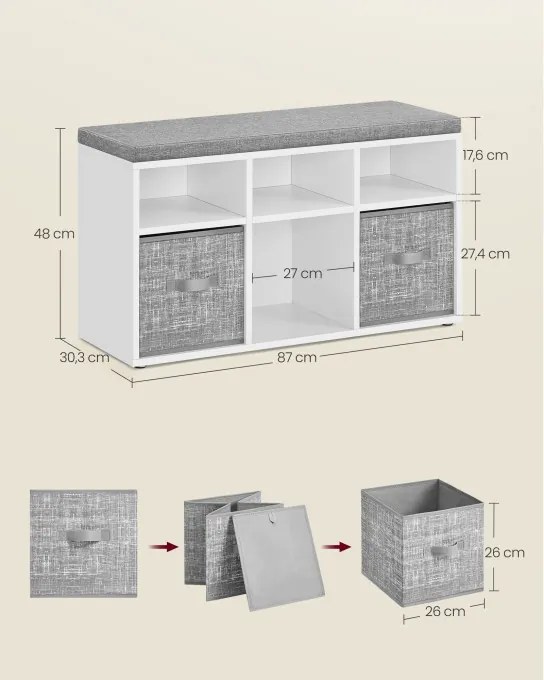 Botník so sedením LSB101W14