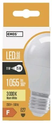 EMOS LED žiarovka E27, A60, 12W, 1055lm, teplá biela