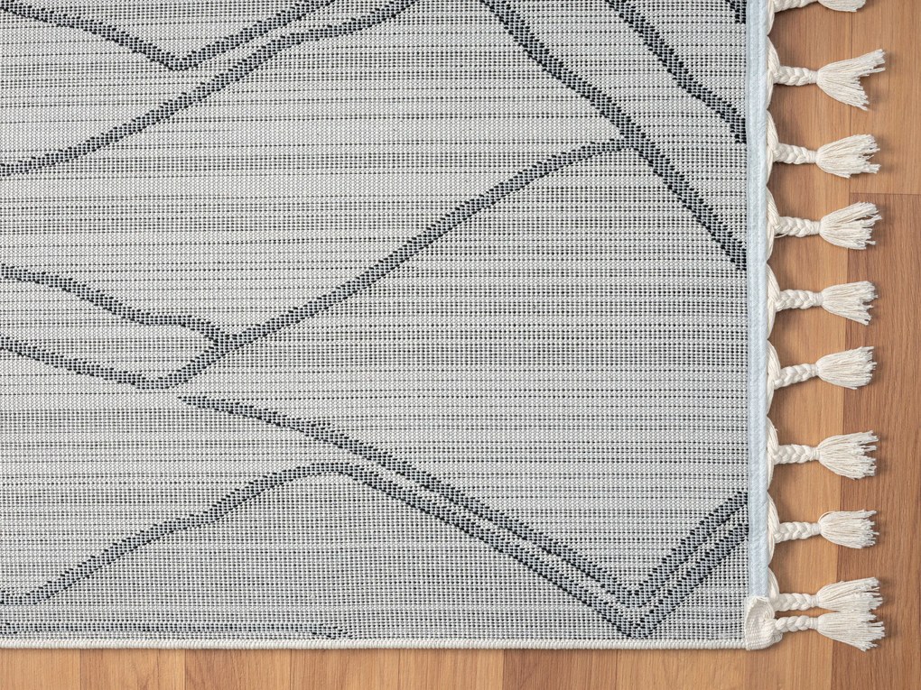 My Flair, Behúň Moroccan Magic CA40047 weiß, 80x250, čiernobiela, obývacia izba