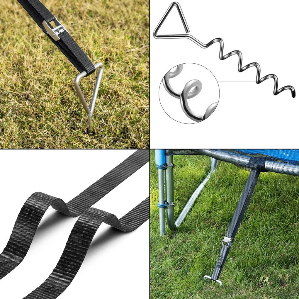 Sada kotiev do zeme, 4ks, 42,5x8,5cm, strieborná Monzana