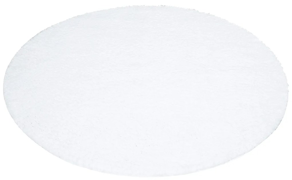 Dekorstudio Shaggy okrúhly koberec CITY 500 biely Priemer koberca: 80cm