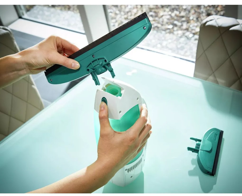Leifheit vysávač na okná Window Cleaner s mopom a 43 cm tyčou + sacia hubica 17 cm - čierna 51016