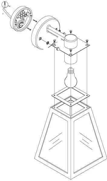 Eglo 98719 - Vonkajšie nástenné svietidlo MIRANDOLA 1xE27/60W/230V IP44