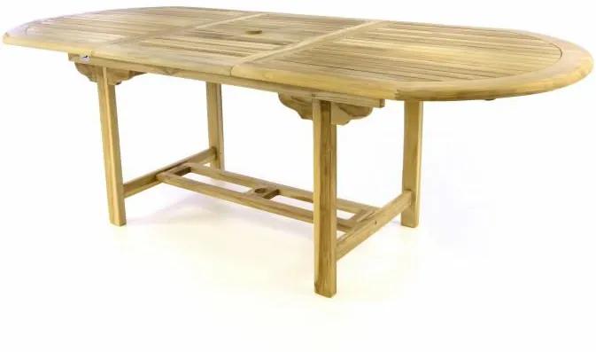 Záhradný oválny stôl DIVERO - rozťahovateľný - 170/230 cm | BIANO
