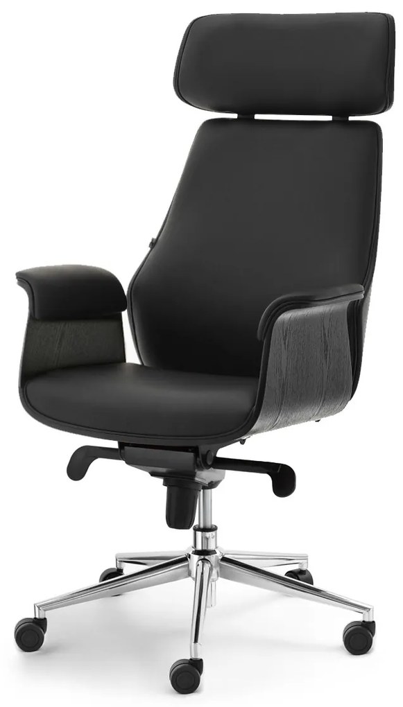 Kreslo Lionel (čierna + chrómová). Akcia -35%. Vlastná spoľahlivá doprava až k Vám domov. 1110517