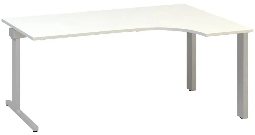 Ergonomický stôl ProOffice C 180 x 120/80 cm, pravý, biela