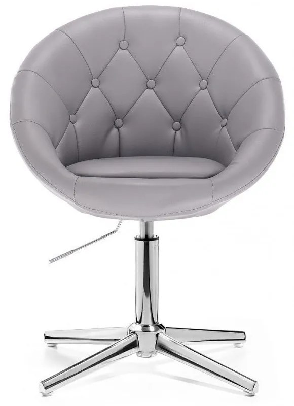 LuxuryForm DESIGN Kreslo VERA na striebornom kríži - šedé