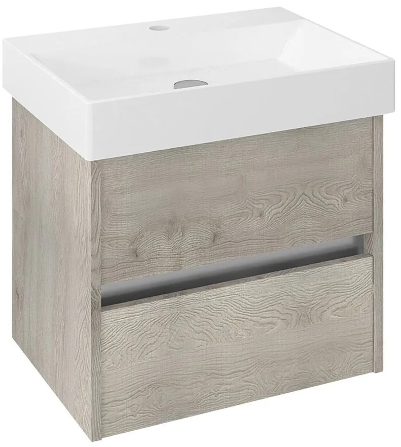 Sapho Sapho, NIRONA umývadlová skrinka 57x51,5x43cm, dub Mocca (NR061), NR060-1212