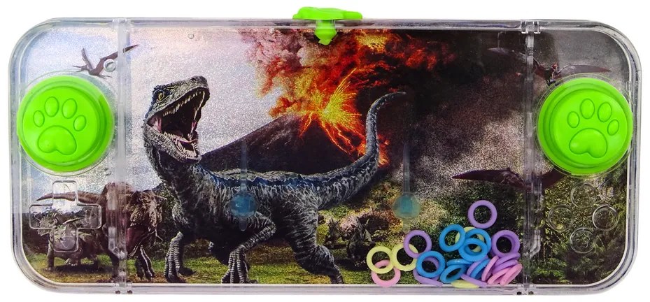 LEAN TOYS Vodná arkádová hra, konzola - Dinosaurus Carnotaurus zelená