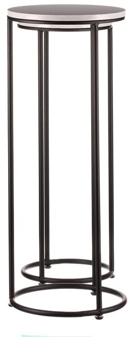 Autronic BONTEC Stojan na kvety - kov, bridlicová doska, cena za sadu 2 ks Farba: Čierna