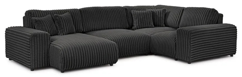 Tmavosivá menčestrová rohová pohovka (pravý roh/do tvaru "U") Justin – Ropez