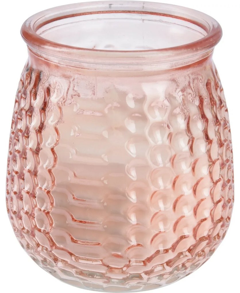 Repelentná sviečka Citronella, ružová, 160 g, 10 x 10 cm
