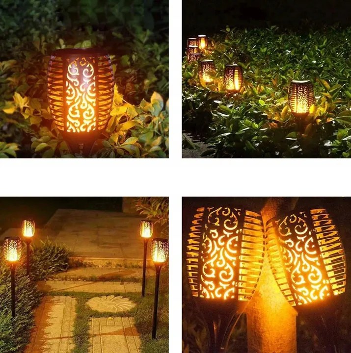 Gardlov 15446 Záhradná solárna pochodeň 12 LED, 3.7 V, 51 cm 1 ks