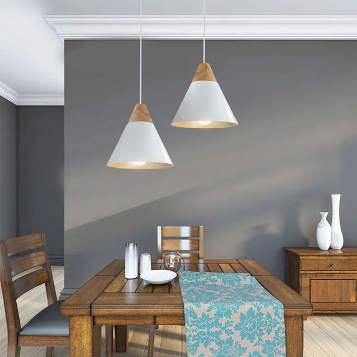 Toolight Toolight, závesná lampa 1xE27 Scandi A, čierna-hnedá, OSW-00146