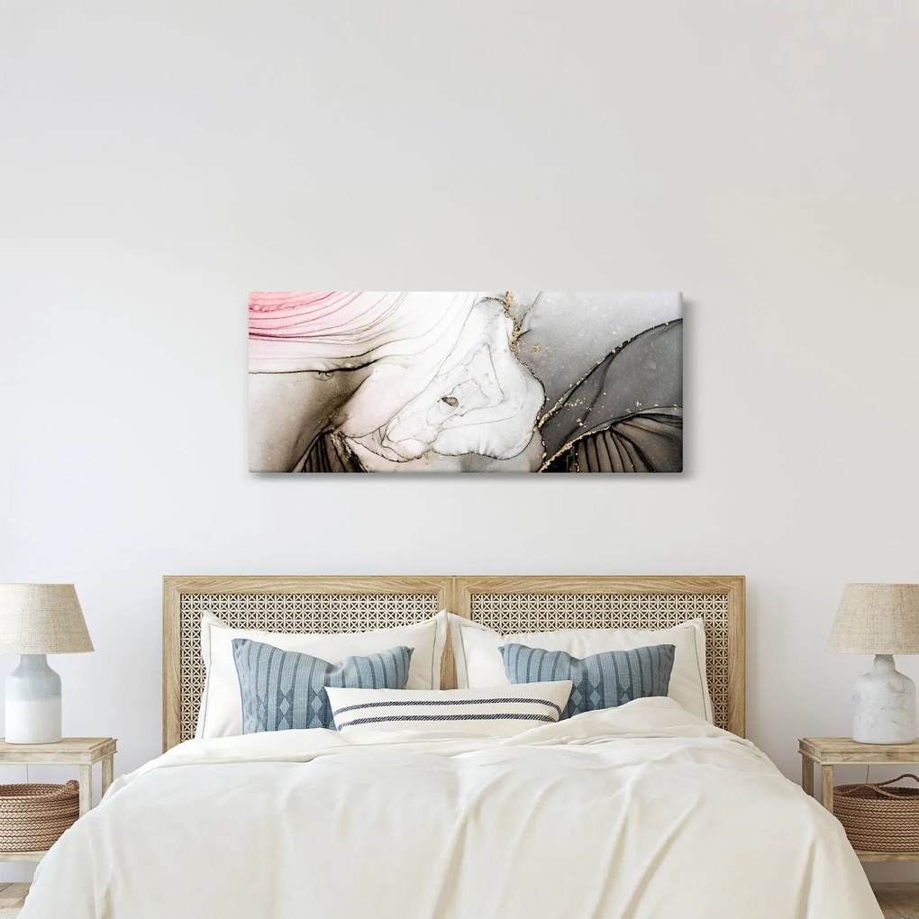Obraz - Mramorový atrament (120x50 cm)