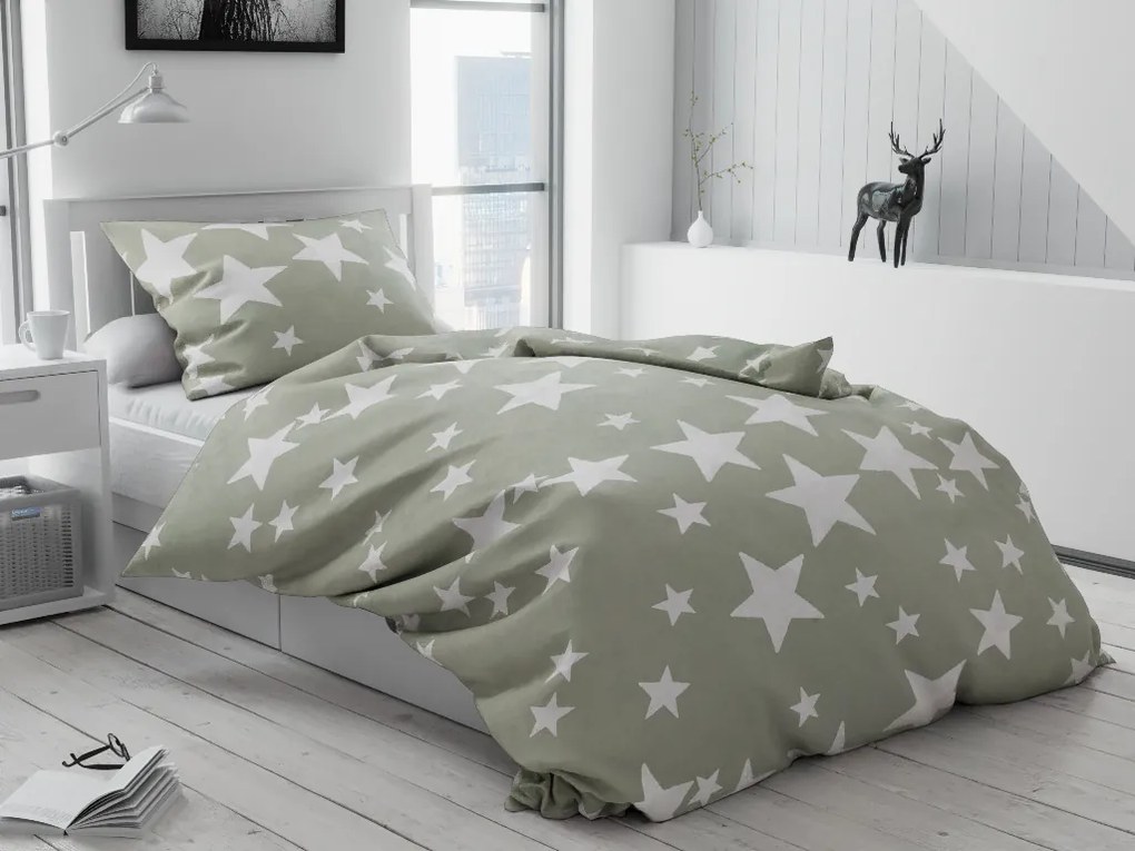 Bavlnené obliečky Star sivá Rozmer obliečky: 70 x 90 cm | 140 x 200 cm