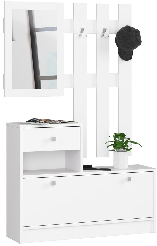 Predsieňová zostava Zariel (biela). Akcia -22%. Vlastná spoľahlivá doprava až k Vám domov. 1068611