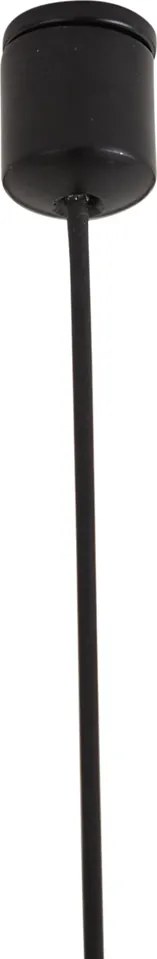 Závesná lampa Art Deco bronzová s jantárovým sklom rovná 8-svetelná - Text