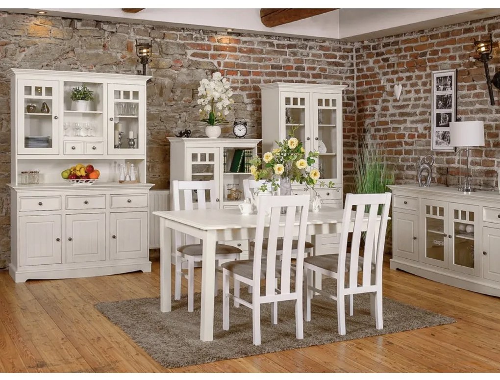 PROXIMA.store - Rustikálny kredenc - nadstavec na komodu 2S.2 - BELLUNO ELEGANTE FARBA: biela - orech