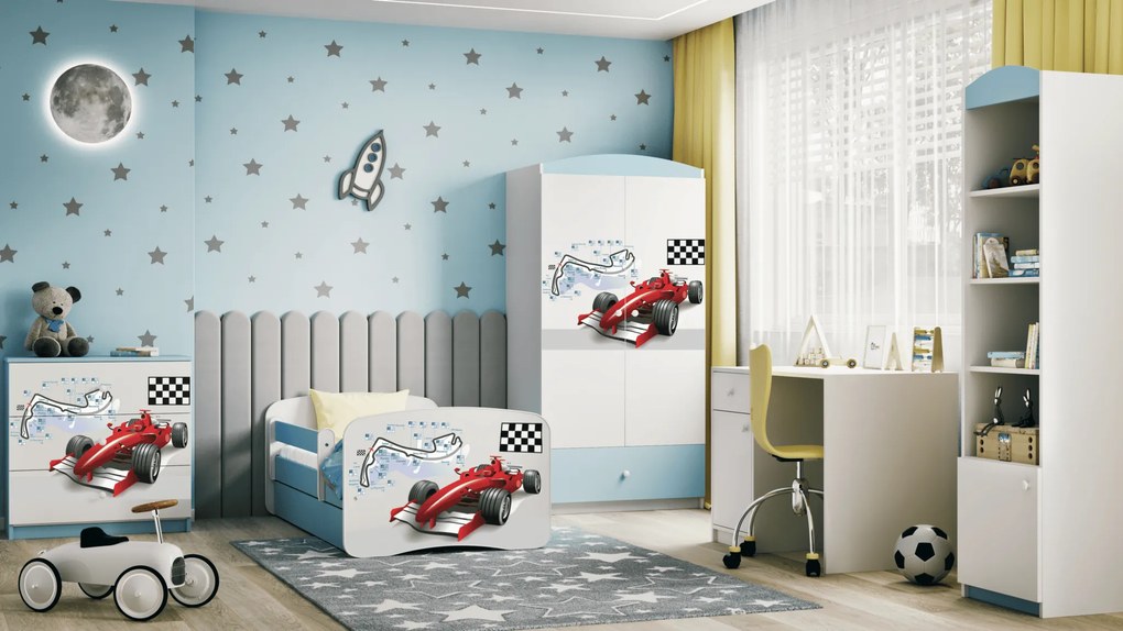 Letoss Detská posteľ BABY DREAMS 140/70 - Formula Modrá Bez matraca S uložným priestorom