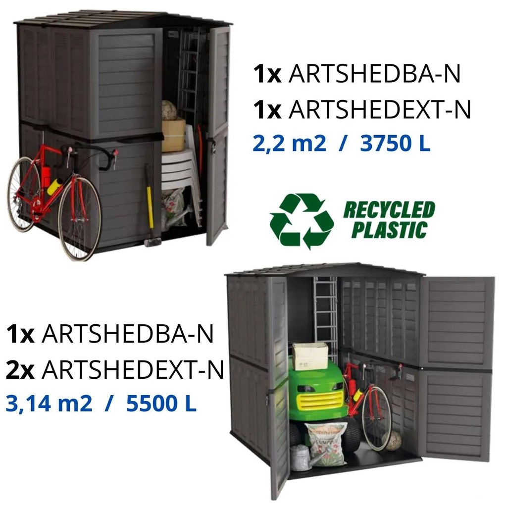 ARTPLAST Záhradná modulárna zostava Garden Shed - rozširujúci modul
