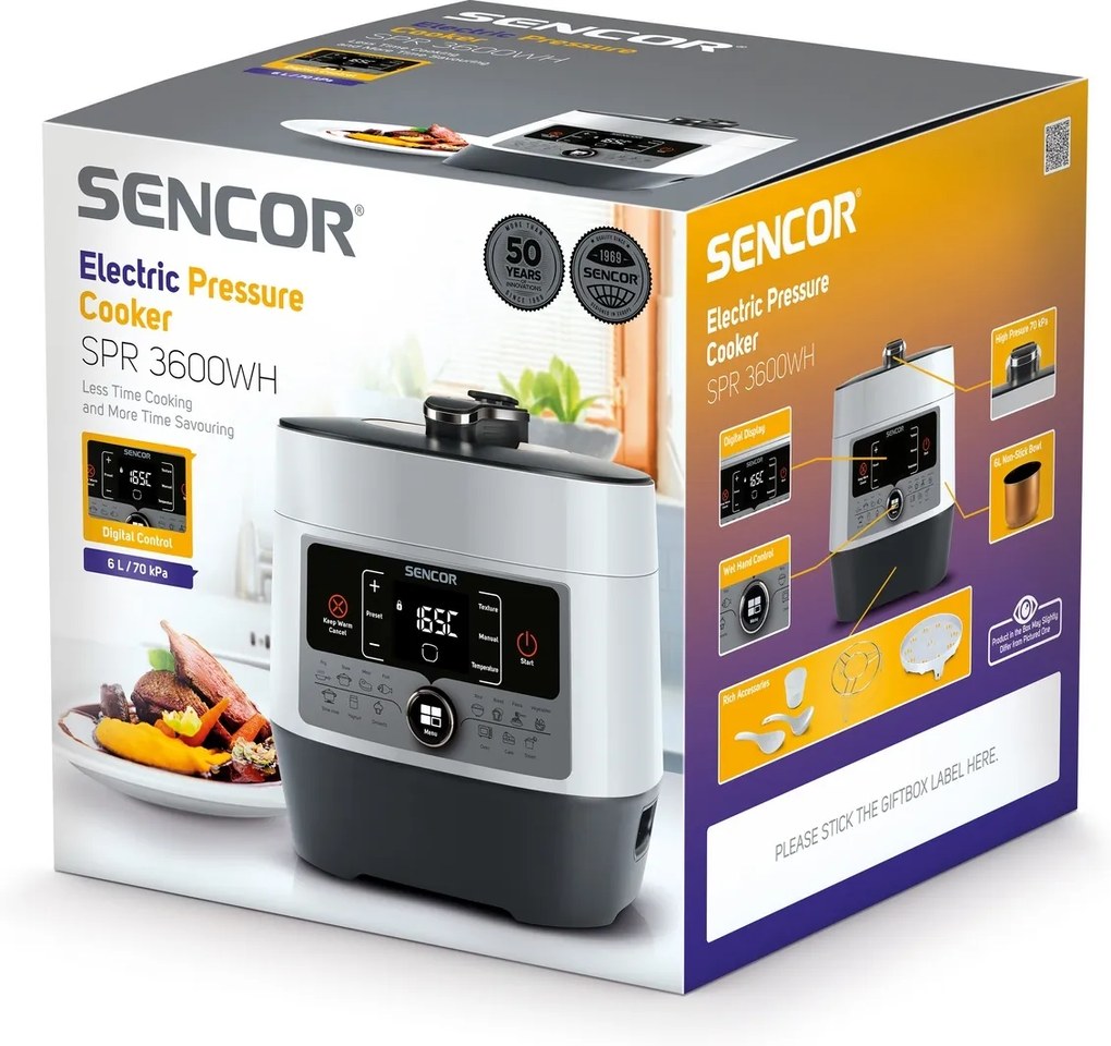 Multifunkčný tlakový hrniec Sencor SPR 3600WH
