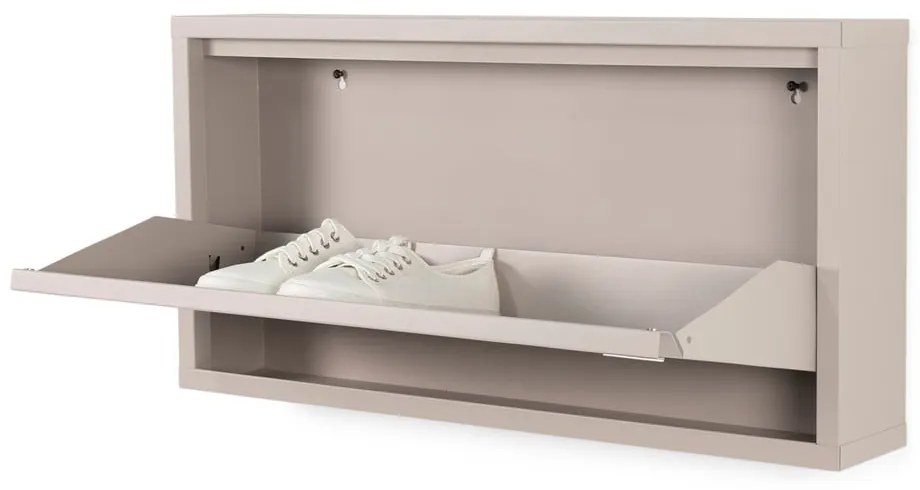 Sivo-béžová kovová skrinka na topánky Billy – Spinder Design