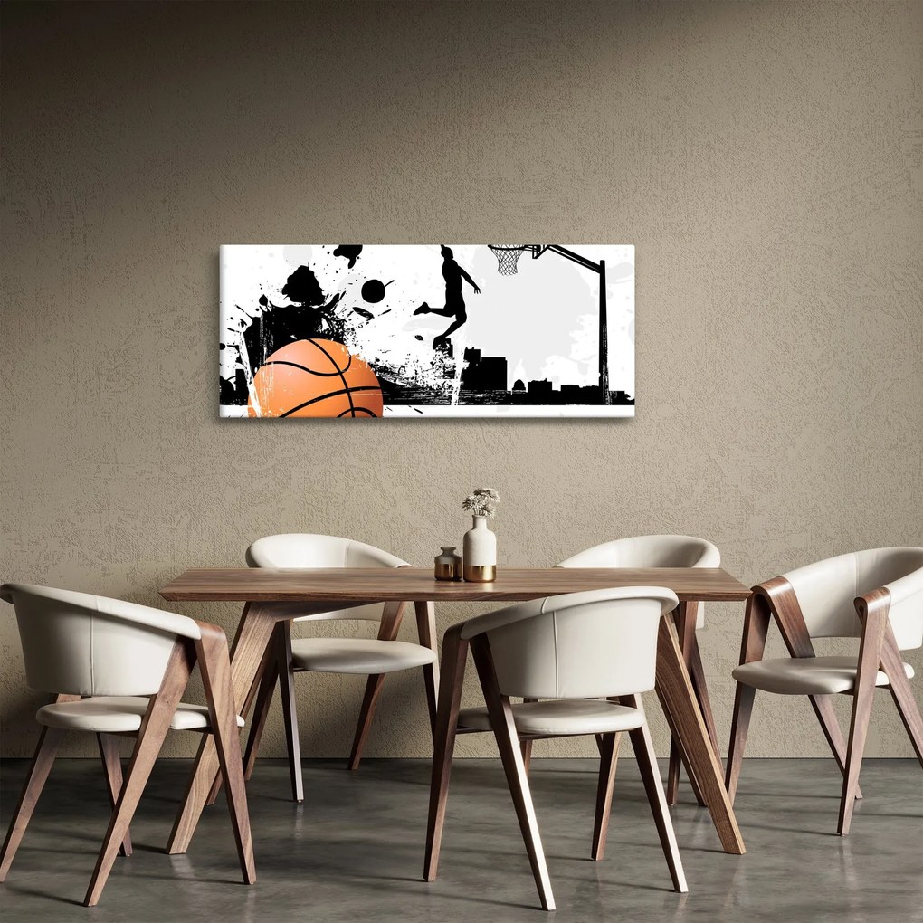 Obraz - Hráč basketbalu (120x50 cm)
