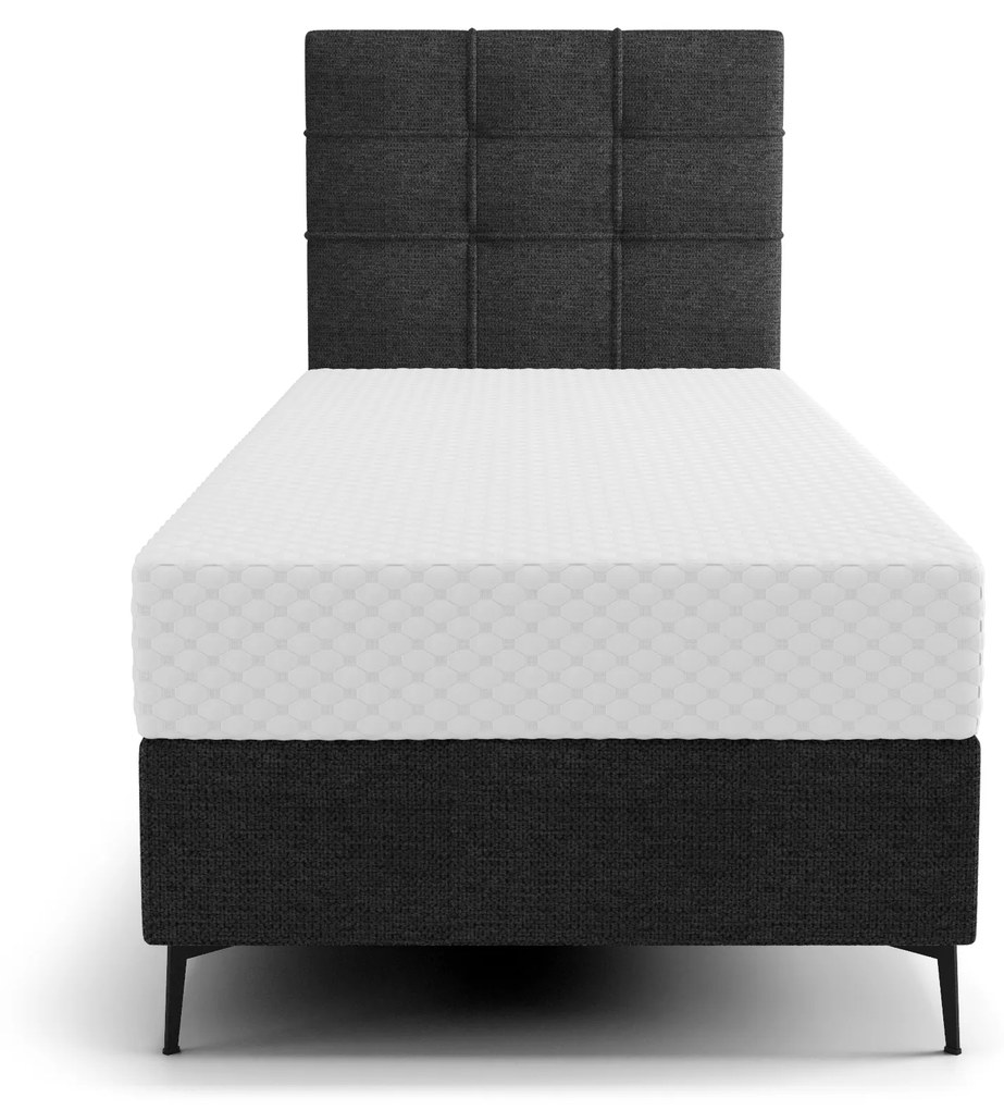 Jednolôžková posteľ 80 cm Infernus Bonell (čierna) (s roštom, bez úl. priestoru). Vlastná spoľahlivá doprava až k Vám domov. 1082259