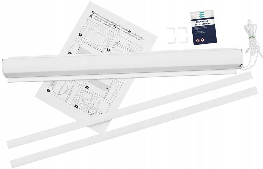 Dekodum Roleta deň a noc v bielej kazete zatemňovacia, farba látky Tmavobéžová Šířka (cm): 80, Dĺžka (cm): 150, Strana mechanizmu: Práva