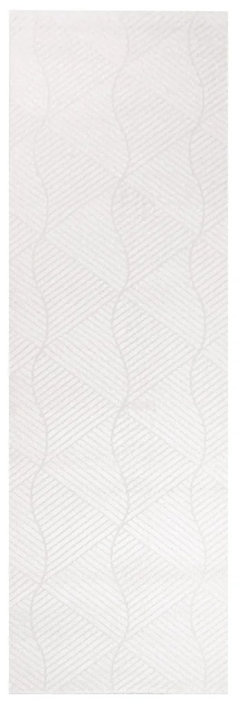 Dekorstudio Jednofarebný behúň FANCY 904 - smotanovo biely