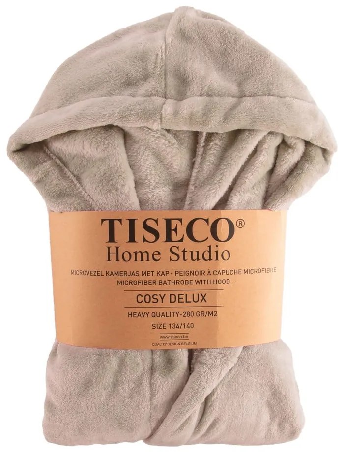 Hnedý detský župan z mikroplyšu Delux – Tiseco Home Studio