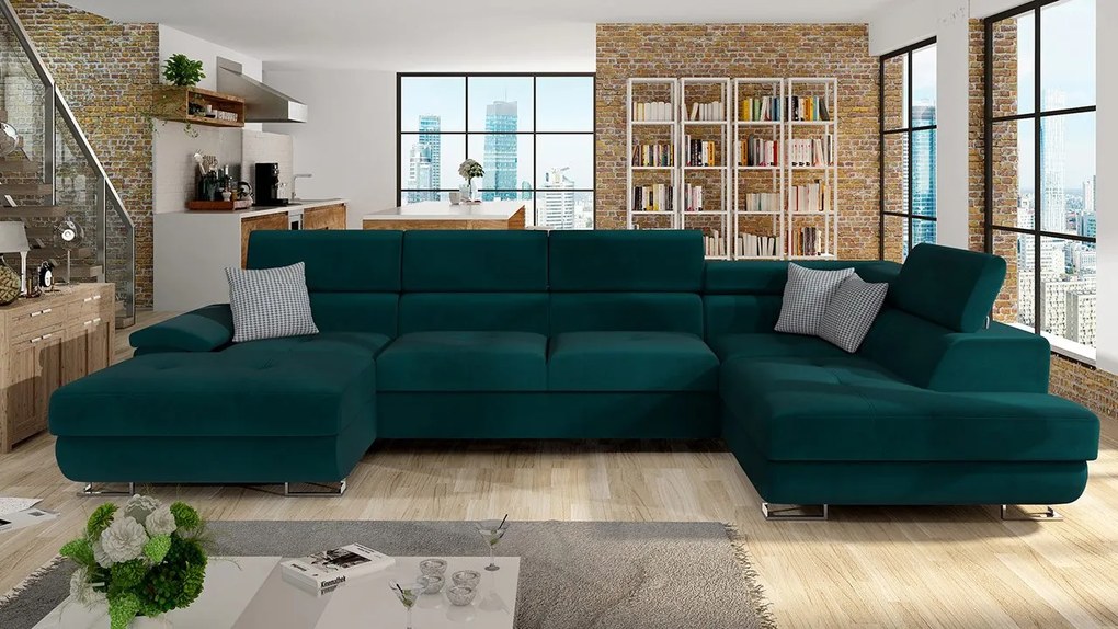 Rohová sedacia súprava Alvin Bis Premium, Dostupné poťahy: Terra 05 + Terra 05 + Terra 15 ECO, Strana: Ľavá