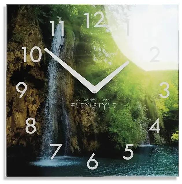 Nástenné akrylové hodiny WATERFALL - 30cm