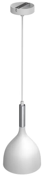 Luster na lanku NOAK 1xE27/15W/230V biela/chróm