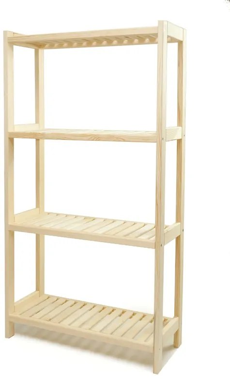 Regál drevený borovicový PN 4 - 133x60x43 cm