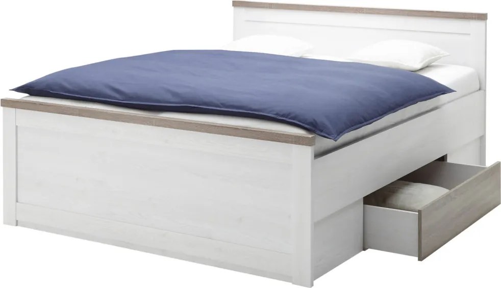 Posteľ Luca 160x200 cm, bielená pínia