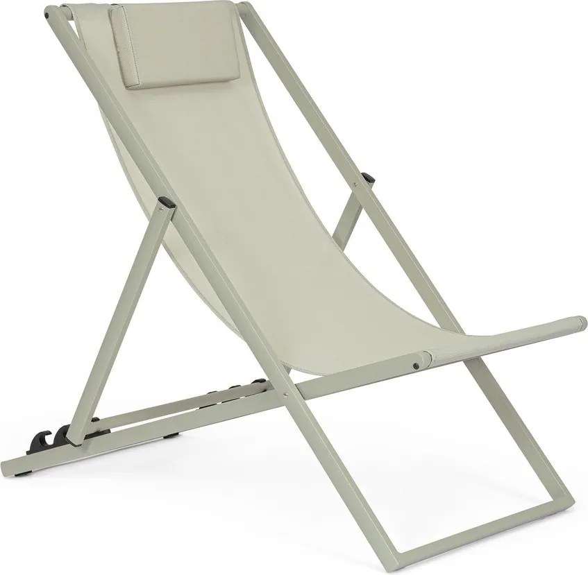 Taupe kovové záhradné ležadlo Taylor – Bizzotto