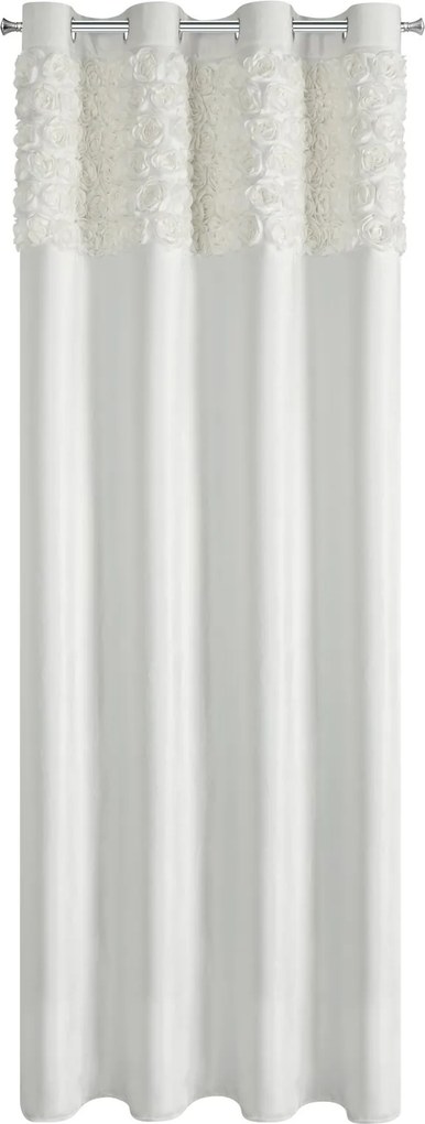 ZATEMŇOVACÍ ZÁVES NA KRÚŽKOCH EVA MINGE ROSES13 140X250 CM KRÉMOVÁ